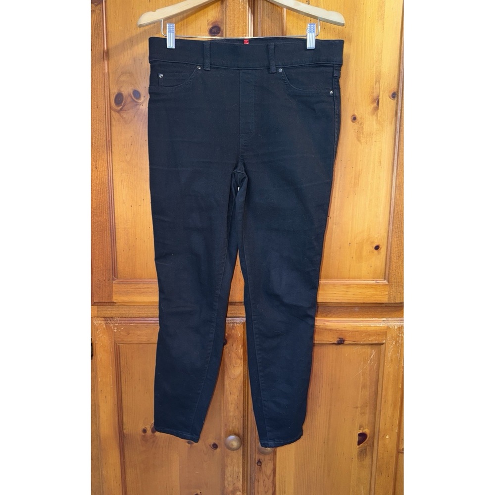 SPANX Black Denim Ankle Skinny Jeans Jeggings Pants 20278R Women's L Stretch